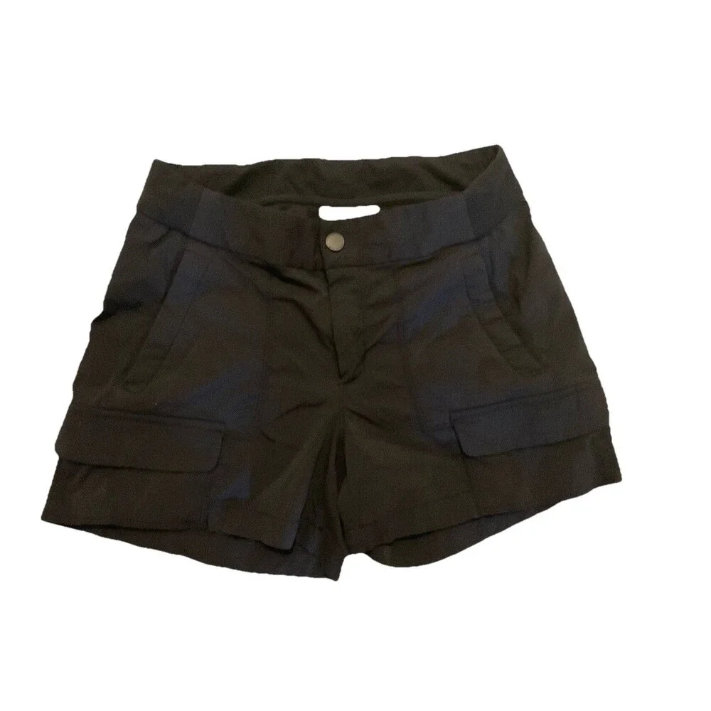 Athleta Shorts Women’s Cargo Zippered Pockets Size 4 Black - Picture 1 of 2